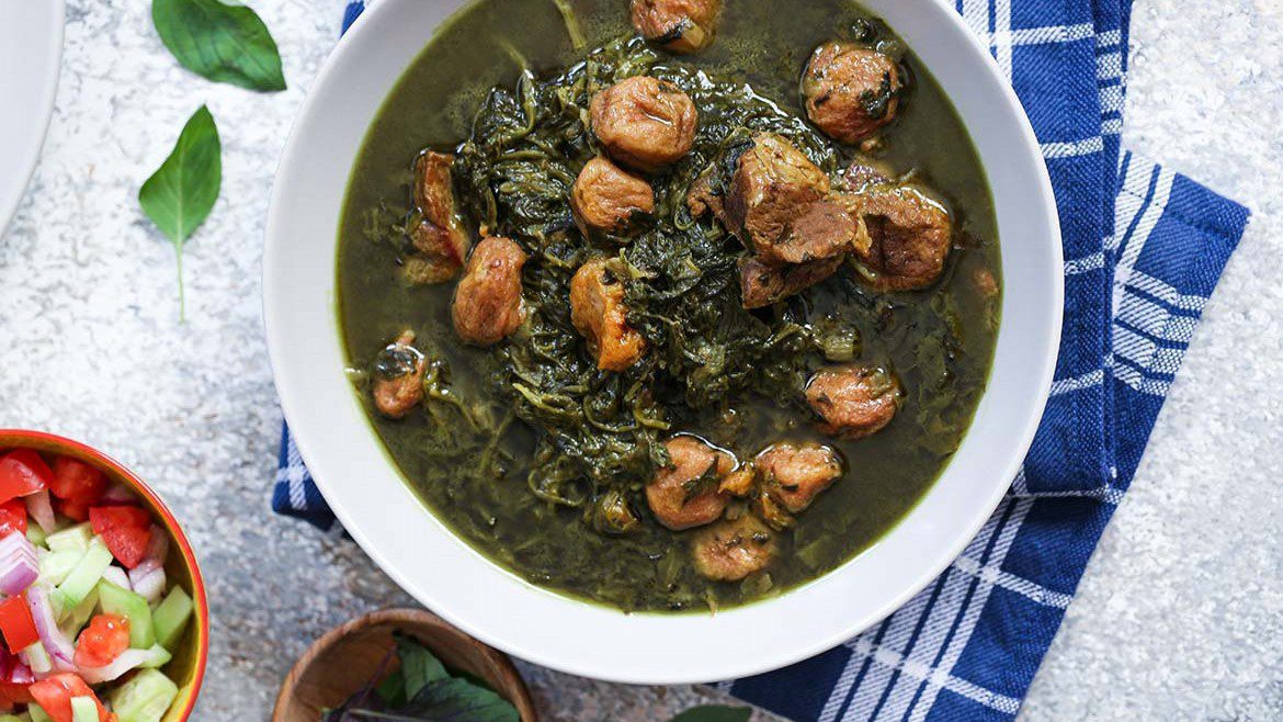خورشت اسفناج و گوشت